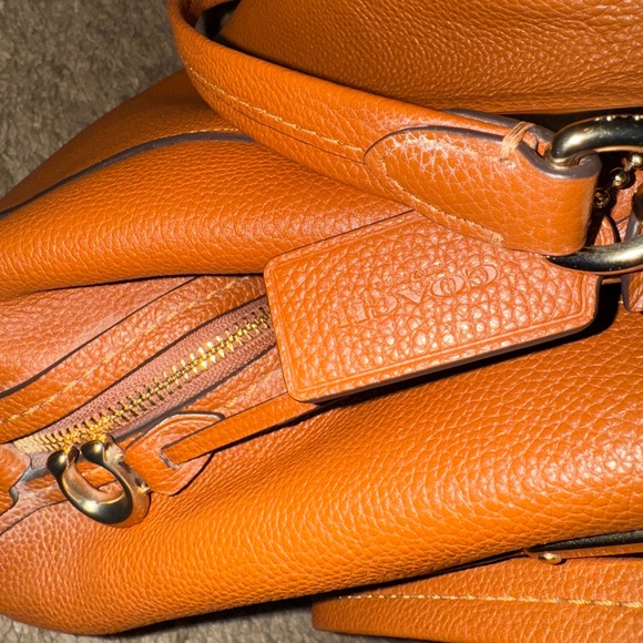 Coach Cognac  Leather Shoulder Bag - Picture 6 of 7